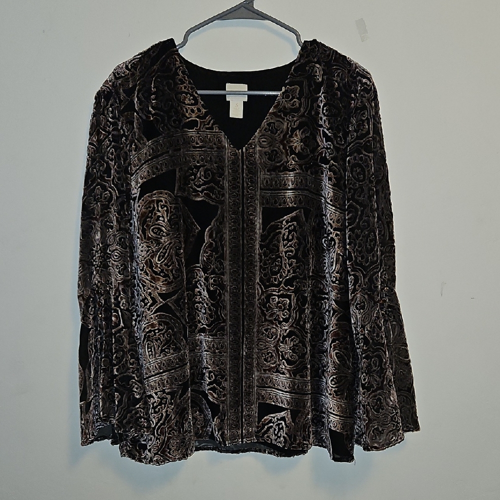 Chico's Burnout Velvet - Size 3
